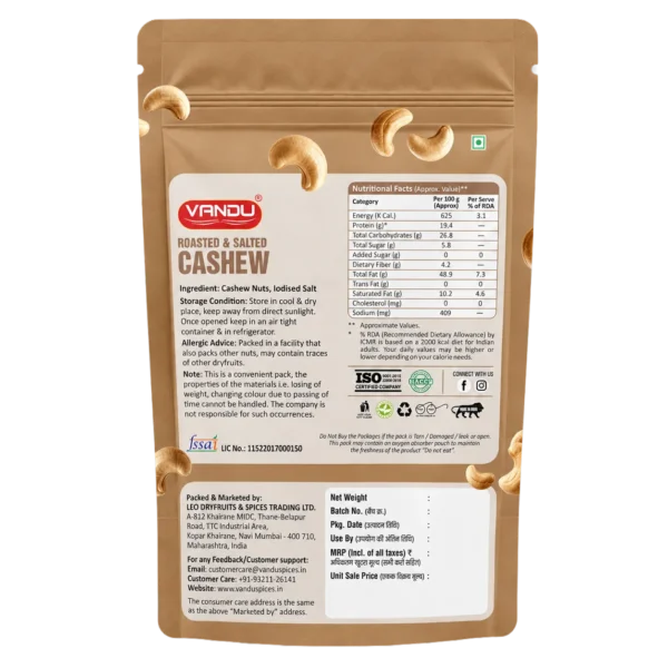 Roasted & Salted Cashews